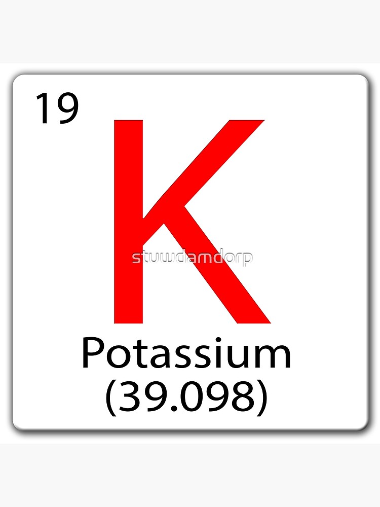 Chemical Element Potassium With The K Art Board Print