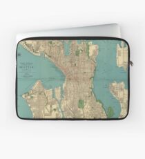Funda para portátil Mapa vintage de Seattle
