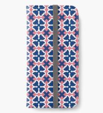 Blue Clover Digital Pattern Design iPhone Wallet/Case/Skin