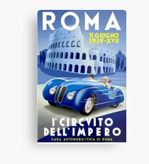 "ROMA VINTAGE GRAND PRIX" Auto Racing Print Metal Print