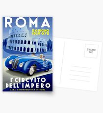 "ROMA VINTAGE GRAND PRIX" Auto-Renndruck Postkarten