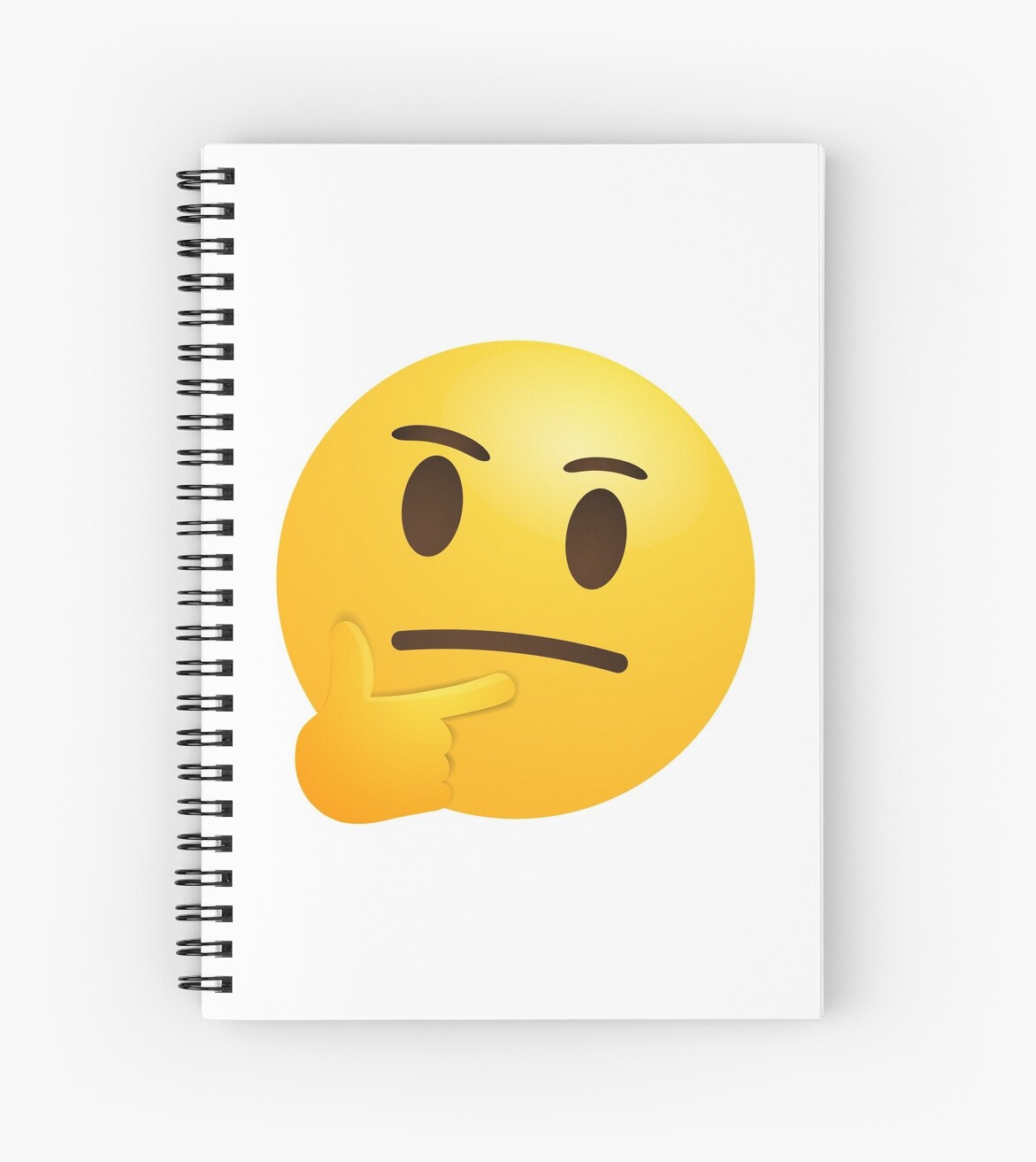 "Thinking face emoji in modern style - emoticon face shown with a