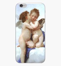 Vinilo o funda para iPhone Lámina Besos Primero Querubines Pequeños Ángeles Lámina por Bouguereau