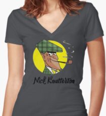 Nick Knatterton german cartoon movie Women's Fitted V-Neck T-Shirt