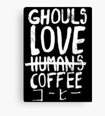 Ghouls love coffee Canvas Print