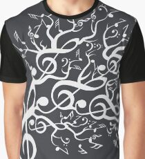 The Sound of Nature In Motion - White Graphic T-Shirt