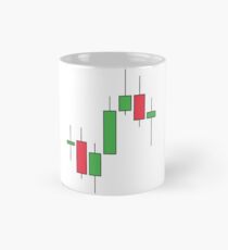 Aktienkurstabelle, japanische Kerzen. Währungen tauschen Markthandel Tasse