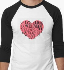 Heart background Men's Baseball ¾ T-Shirt