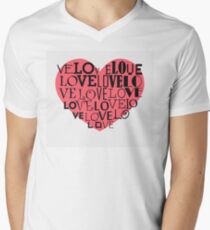 Heart background Men's V-Neck T-Shirt