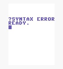 Syntax Error Photographic Print