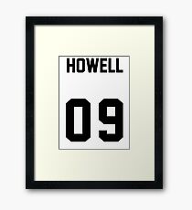 danisnotonfire Jersey (black on white) Framed Print