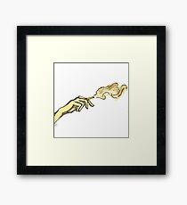 The Hand That Smokes Framed Print