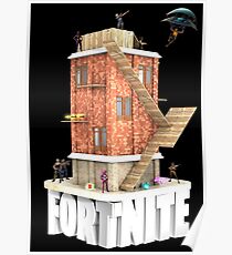 Fortnite Battle Royale Tower with Loot and Skins Poster