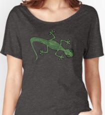 Green Gecko with pattern Women's Relaxed Fit T-Shirt