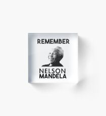 Nelson Mandela Acrylic Block