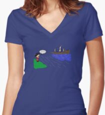 What a Waste of Tea! Women's Fitted V-Neck T-Shirt