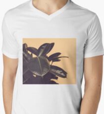 Golden botanical leaves Men's V-Neck T-Shirt