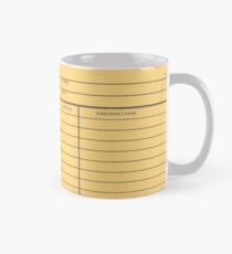 Taza clásica Vintage Library Card - Yellow Gold