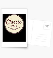 1934 Birthday Gift Vintage Classic 84th Birthday Present Postcards