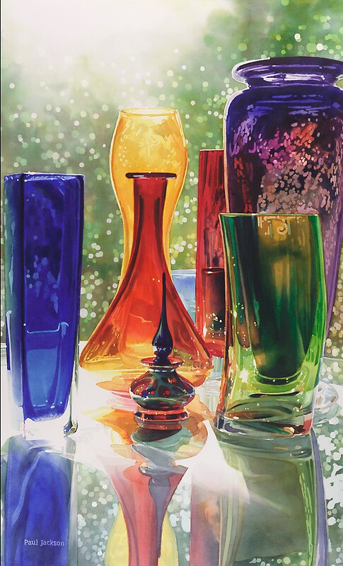 ""Sundance" Art Glass Watercolor Painting" by Paul Jackson | Redbubble