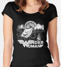 Wander Woman Gift for Queen Of The Camper T-shirt Women's Fitted Scoop T-Shirt