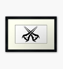 Halo Dual Energy Sword | Black Framed Print