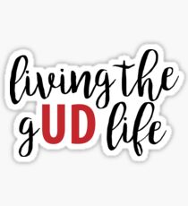Pegatina Viviendo el gUD Life, Universidad de Dayton, UD