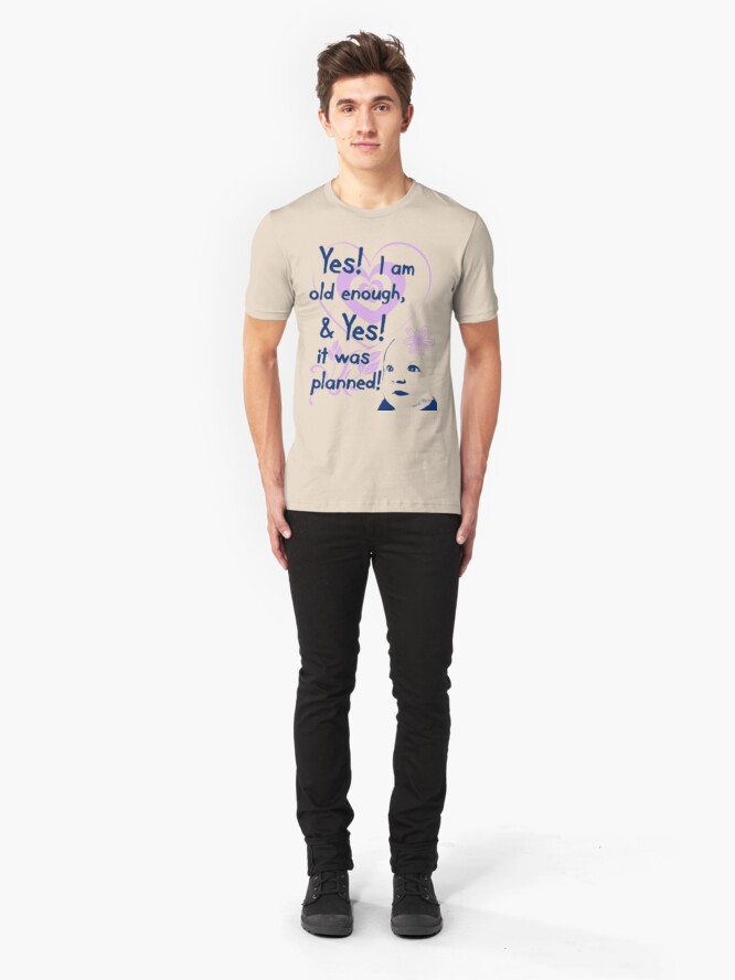 Alternate view of Planned! Pregnancy t-shirt Slim Fit T-Shirt