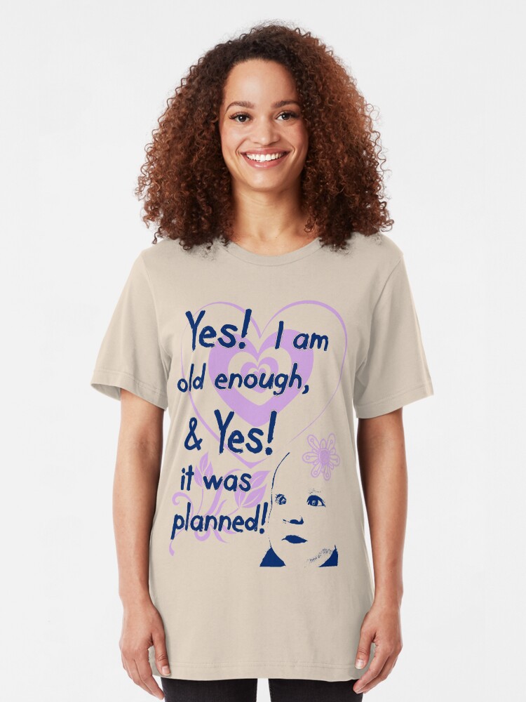 Alternate view of Planned! Pregnancy t-shirt Slim Fit T-Shirt