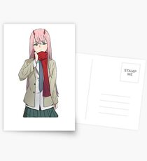 Darling in the Franxx Zero Two Normal Clothes Postcards