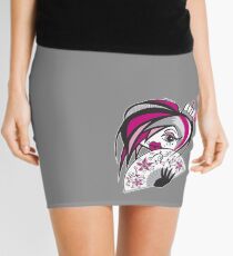 Burlesque Girl with fan Mini Skirt