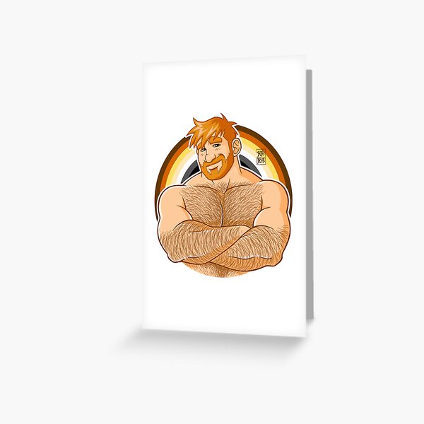 ADAM LIKES CROSSING ARMS - BEAR PRIDE - GINGER EDITION Greeting Card