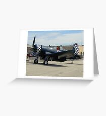 Military FG-1D Corsair Solo Aircraft Greeting Card