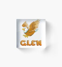 Glen Eagle Sticker Acrylic Block