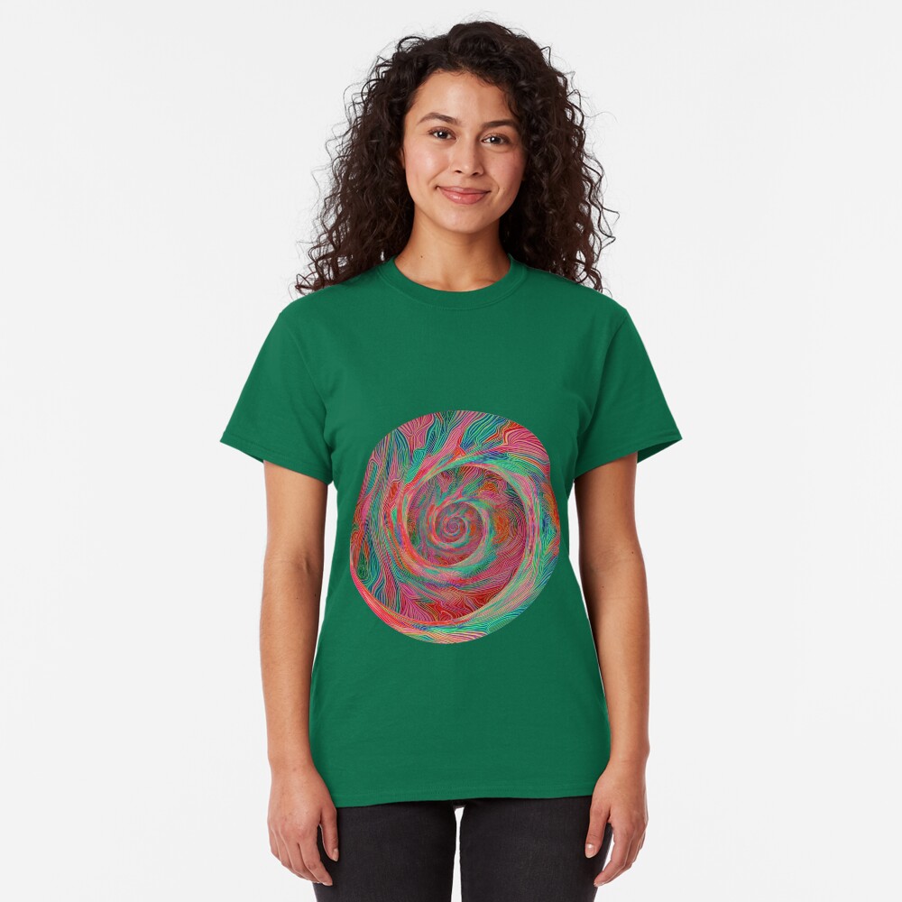 Abstract spiral sphere Classic T-Shirt