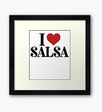 I Love Salsa Art Cuba Latino Cuban Framed Print