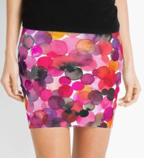 Watercolor dots Mini Skirt