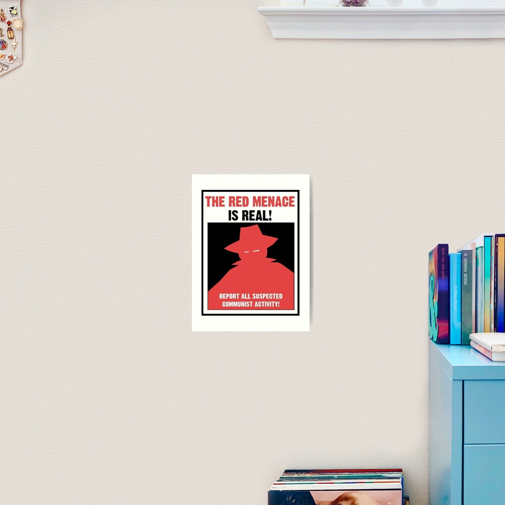 "The Red Menace Propaganda Poster" Art Print By Britkek | Redbubble