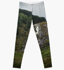 Wicklow Mountains National Park Ireland II - Glenmacnass Waterfall Nature Photography Leggings