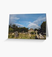 Rainbow at Glendalough Monastic Site Wicklow Mountains Ireland Greeting Card