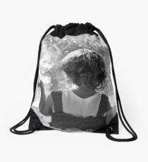 reflected child image Drawstring Bag
