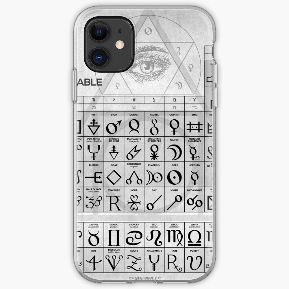 Die alchemistische Tabelle der Symbole iPhone-Hülle & Cover