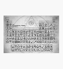 The Alchemical Table of Symbols Photographic Print