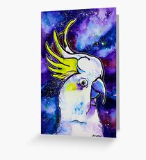 Galaxy Cockatoo Greeting Card