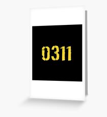 0311 Infantry Greeting Card