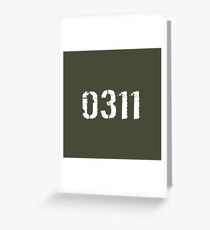 0311 Infantry Greeting Card