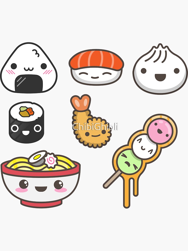  Kawaii Japan Food Sticker  by ChibiGhibli Redbubble