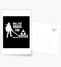 Will Cut Grass For Rupees Gift Postcards