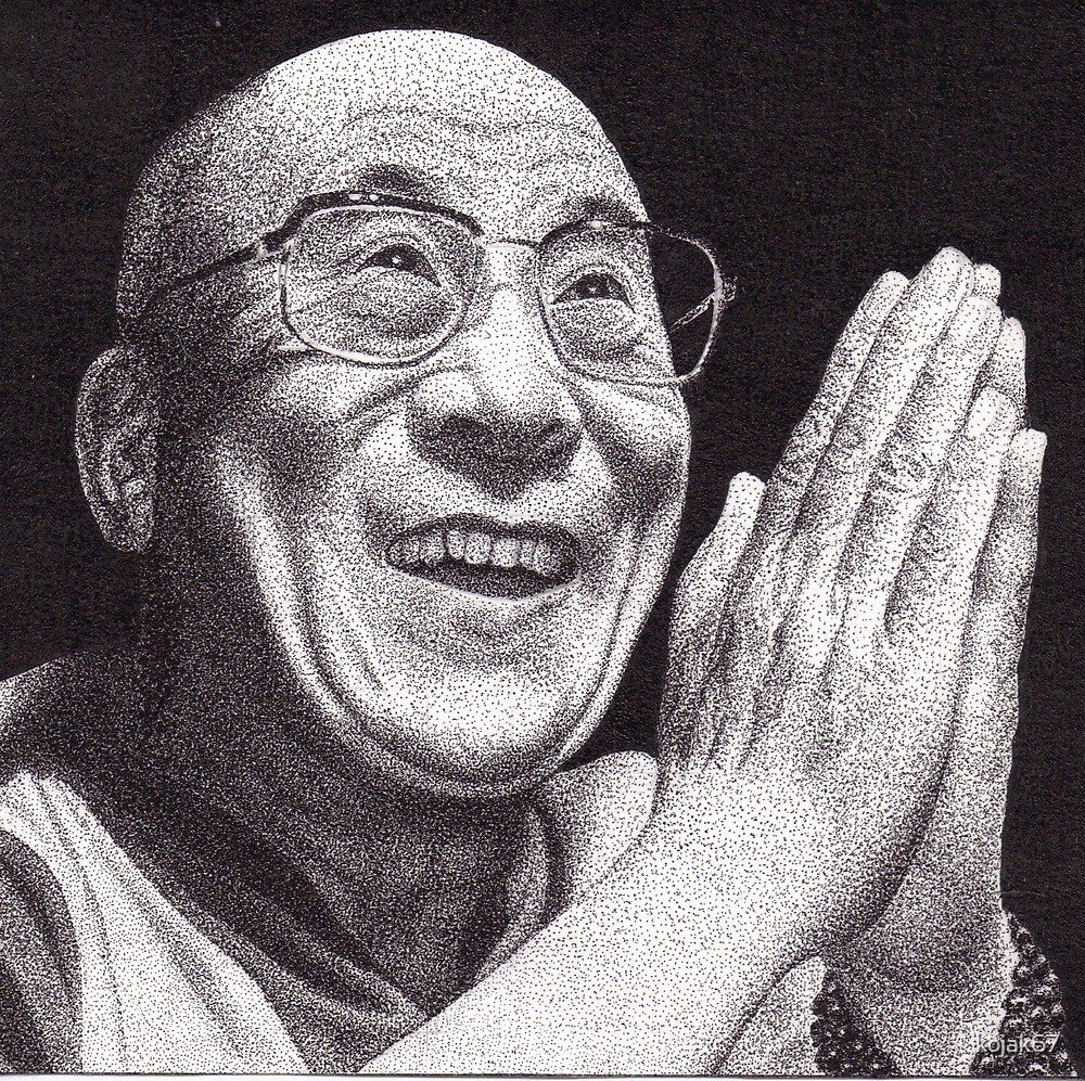 "Dalai Lama, Ink Drawing" by kojak67 | Redbubble