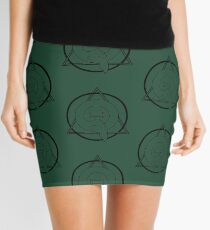 PD (ytb) Theta-Delta Therian Symbol BLACK Mini Skirt